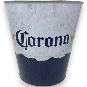 Corona Tapered Metal Trash Bin Can Wastebasket Man Cave Decor - Picture 1 of 6