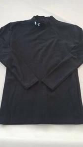 Boys Under Armour Coldgear xlarge Mock Neck Long Sleeve Shirt black xl - Picture 1 of 9