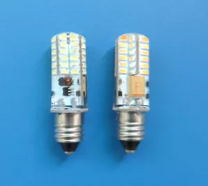 E11 Mini Candelabra LED White/Warm bulb 48LED 3014SMD AC/DC12V Silicone Light #1 - Picture 1 of 4