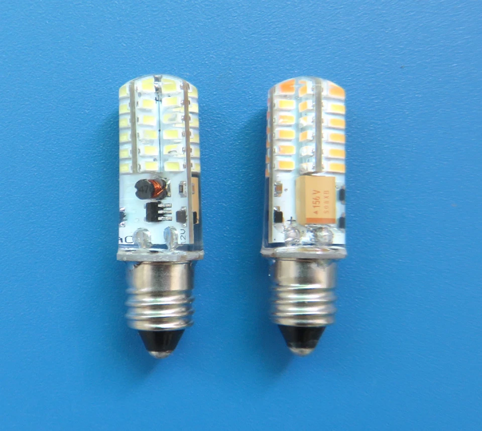 E11 Mini Candelabra LED White/Warm bulb 48LED 3014SMD AC/DC12V Silicone Light #1 - Image 1 of 2