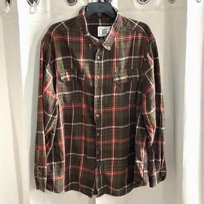 Mott Grand Mens Shirt Size 3XL Green Plaid Button Up Western Workwear 17104 - Image 1 of 4