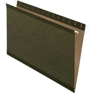 Lyreco Reinforced Hanging File Folders, Letter Size, 8-1/2" x 11", Green, 25 Pac - Foto 1 di 1