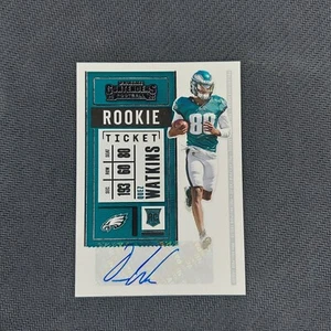 Boleto de novato Quez Watkins Panini Contenders 2020 automático RC #164 Eagles  - Imagen 1 de 10