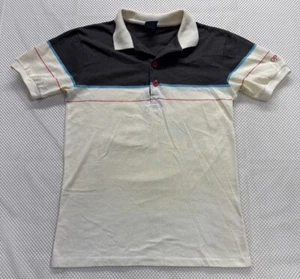 Vintage 80s Ocean Pacific OP Surf White Blue Striped Polo Shirt Mens  Medium - Picture 1 of 10