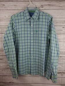 Abercrombie & Fitch Men's Muscle XL Button Down Shirt Blue Green Plaid WOW! - Picture 1 of 18
