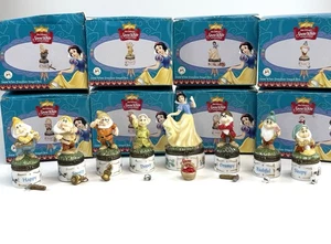 PHB Porcelain Hinged Trinket Box Snow White And The Seven Dwarves - Complete - Picture 1 of 13