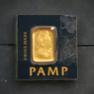 PAMP 1 Gram Gold Bar Minted brand new. - Picture 1 of 2