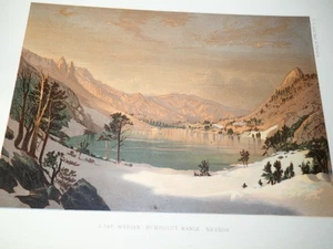 Antique Chromolithograph "Lake Marian Humboldt Range Nevada"  - Picture 1 of 1