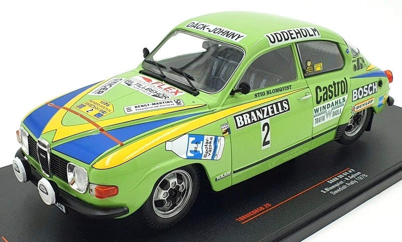 IXO 1/18 Scale 18RMC085B - SAAB 96 V4 #2 Winner Swedish Rally 1976 Blomqvist - Image 1 of 4