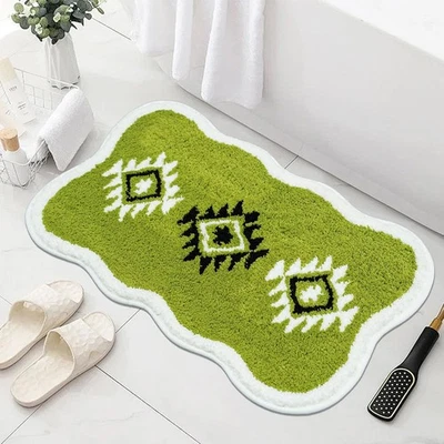 Alfombrillas de baño de felpa suave antideslizante alfombra de baño alfombra para piso de ducha Foto 1 de 4