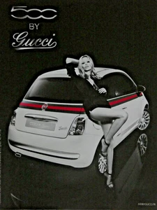 PUBLICITÉ DE PRESSE 2012 VOITURE FIAT 500 BY GUCCI - Natasha POLY - Picture 1 of 1
