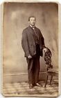 YOUNG MAN WITH NICE SUIT AND BOW TIE ANTIQUE CDV