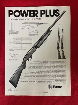 Anuncio impreso escopeta de acción Savage Stevens Pump 1977 vintage Foto 1 de 4