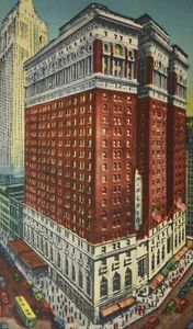 Estampilla de colección de Hotel McAlpin Nueva York NY publicada 1943 Broadway en la calle 34 - Imagen 1 de 3