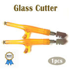 Diamond Tip Antislip Metal Handle Steel Blade Oil Feed Glass Cutter Tool 185mm