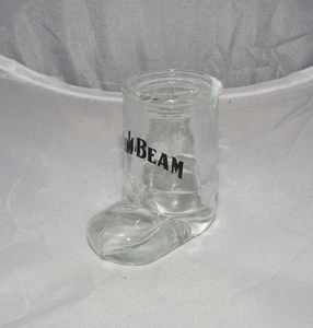JIM BEAM SOUVENIR CLEAR WORK BOOT SHOT GLASS - Picture 1 of 7