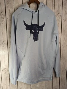Under Armour Project Rock Hoodie Sweatshirt Herren Gr. M - Blau Logo Langarm - Bild 1 von 4