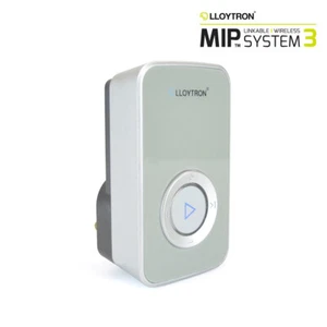 Receptor de campana de puerta enchufable timbre inalámbrico MIP3 musical 32 canciones - gris - Imagen 1 de 12