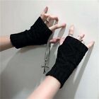 Driving Gloves Half-finger Gloves Twist Mittens Knitted Gloves Female Gloves