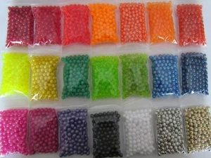 200 count 6mm round fishing beads Make your own walleye spinners  - Picture 1 of 22