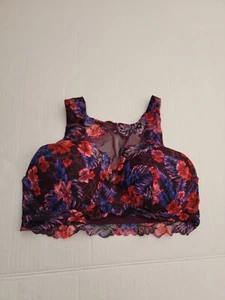 Top Bralette Victorias Secret Rosa Encaje Grande Crochet Floral Multicolor - Imagen 1 de 7