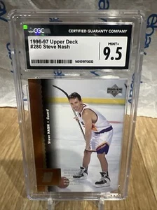1996 Upper Deck STEVE NASH RC ROOKIE # 280 Newly Graded Cgc 9.5 Phoenix SUNS - Picture 1 of 3
