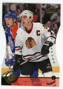 1996-97 Leaf Chris Chelios Press Proof Die Cut #46 Blackhawks - Picture 1 of 1