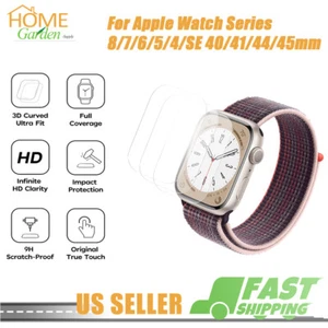 3D Tempered Glass Screen Protector For Apple Watch Series 8 7 6 5 40 41 44 45mm - Photo 1 sur 12