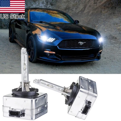 For Ford Mustang 2pcs D3S D3R HID 6000K Xenon White Headlight High Low Beam Bulb - Image 1 of 4