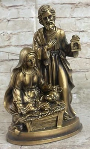 Estatua escultura de obras de arte clásicas católicas religiosas de bronce fundido frío de la Sagrada Familia - Imagen 1 de 6