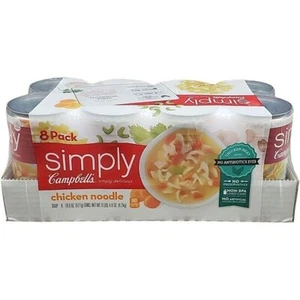8-Pack of Campbell's Simply Chicken Homestyle Noodle Soup No Antibiotics 18.6oz - Picture 1 of 8