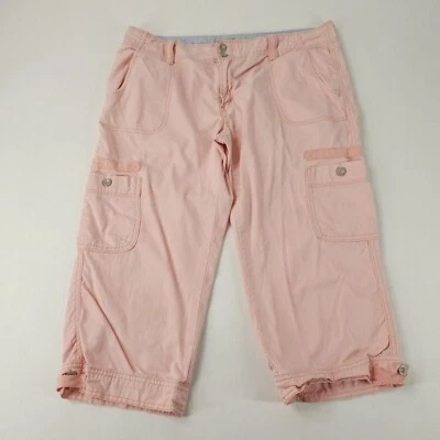 Calça Capri Levis Cargo Feminina 10 Rosa Skatista Retrô Anos 90 Shorts Grunge Cintura Média - Imagem 1 de 4