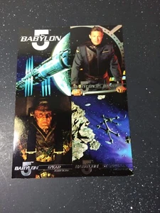 BABYLON 5 FLEER ULTRA 1995 RARA LAMINA ARGENTO TIMBRATA NON TAGLIATA CARTA PROMO FOGLIO NM - Foto 1 di 2