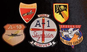 USAF "ATTACK" Aircraft Patches A-1, A-7, A-10, AC-47 and AC-130 Gunship Vietnam - Picture 1 of 12