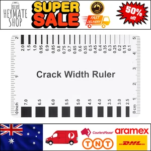 Concrete Crack Width Ruler 0.004-7mm, Pack of 10, Measurement Tool for Cracks - Picture 1 of 5