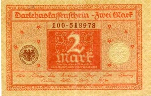 Europa, Alemania: República de Weimar 2 marcos 1920 rojo - Imagen 1 de 2