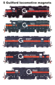 Juego de 5 imanes de locomotoras de transporte Guilford Andy Fletcher - Imagen 1 de 1