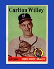 1958 Topps Set-Break #407 Carlton Willey EX-EXMINT *GMCARDS*