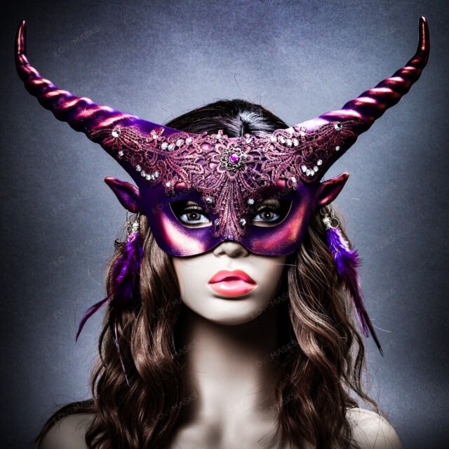 TreatMe Máscara veneciana para mujer, bonita y elegante, de encaje, para  Halloween, Mardi Gras