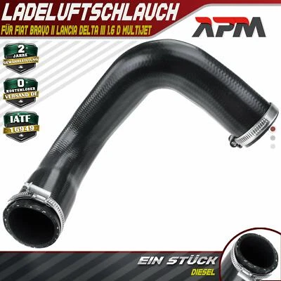 Tubo intercooler turbo per Fiat Bravo II Lancia Delta III 1.6 D Multijet - Immagine 1 di 4