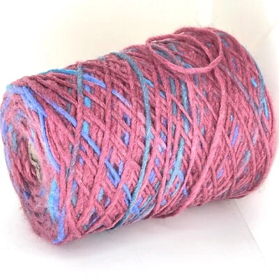 Multicolor ALPACA WOOL BLEND Yarn on Cone WORSTED WEIGHT Crafts USA TARIFF FREE - Image 1 of 4