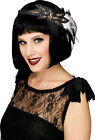 Fun World Fancy Gorgeous Gray And Black 1920'S Beaded Feather Flapper Headband