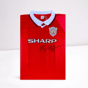 Solskjaer & Sheringham Signed Manchester United 1999 UCL Shirt - Picture 1 of 1