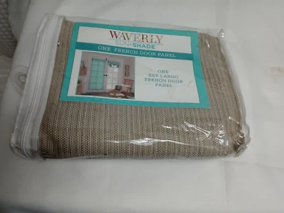 Panel de puerta francesa Waverly Sun n Shade 1 llave larga 26" W x 68" L - Color: avena Foto 1 de 2