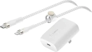 Belkin Boost Charge USB-C PD Wall Charger With PPS+ Pro Flex 30W USB-C Cable - Picture 1 of 6