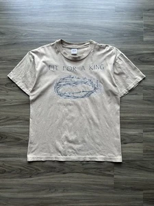 Vintage 1990s Fit For A King Jesus Scripture Tshirt Size Large 22X28 SS - Picture 1 of 4