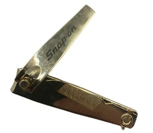 Vintage Snap On Gold Plated Nail Clippers In Box Collectable - Picture 1 of 4