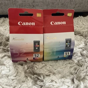 Genuine Canon Ink Cartridges 52 Photo 51 Colour Chromalife 100 New - Picture 1 of 5