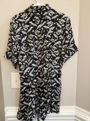 Rag&bone Women’s Black Flower Romper Size 6 - Image 1 of 4