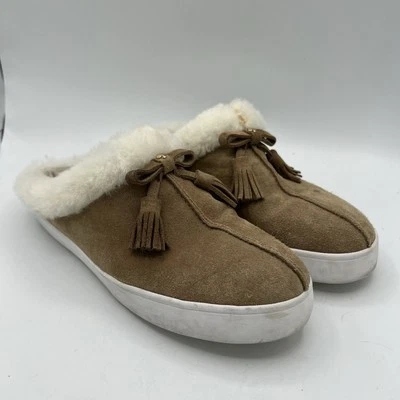 Женские замшевые тапочки-слипоны Kate Spade NY Limon Mules размер 7 с кисточками на подкладке Sherpa - Изображение 1 из 4